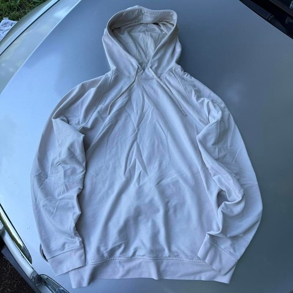 White LuLulemon athletic hoodie with a relaxed fit - Picture 1 of 8